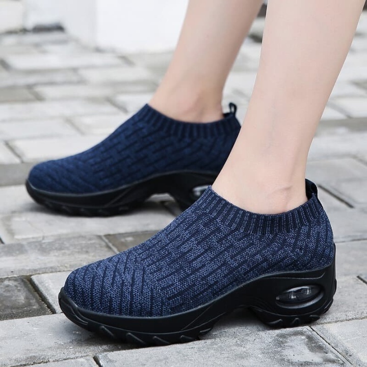 mesh cushioned running casual platform shoes