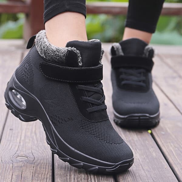 women comfy warm waterproof suede hook loop ankle boots