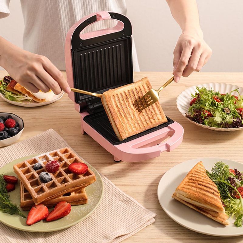 600W Electric Waffle Maker Timing Sandwich Maker Toaster Baking