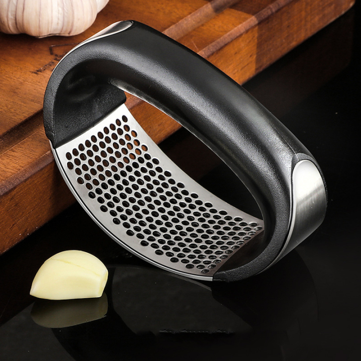 Garlic Press Rocker Stainless Steel Garlic Mincer Crusher and Peeler