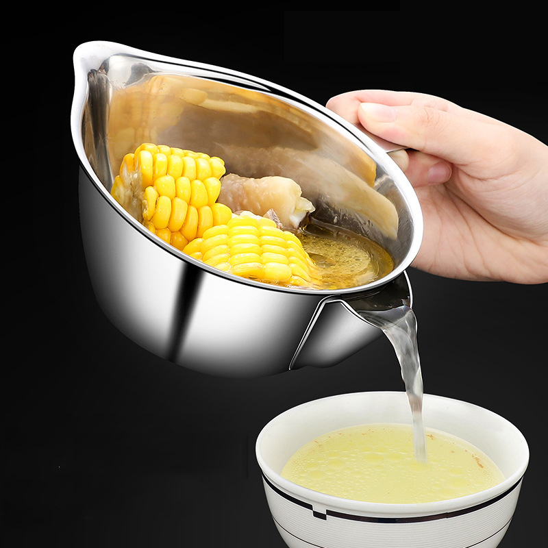 Mugpie Fat Separator Large 4 Cups Gravy Strainer Premium 304 Stainless