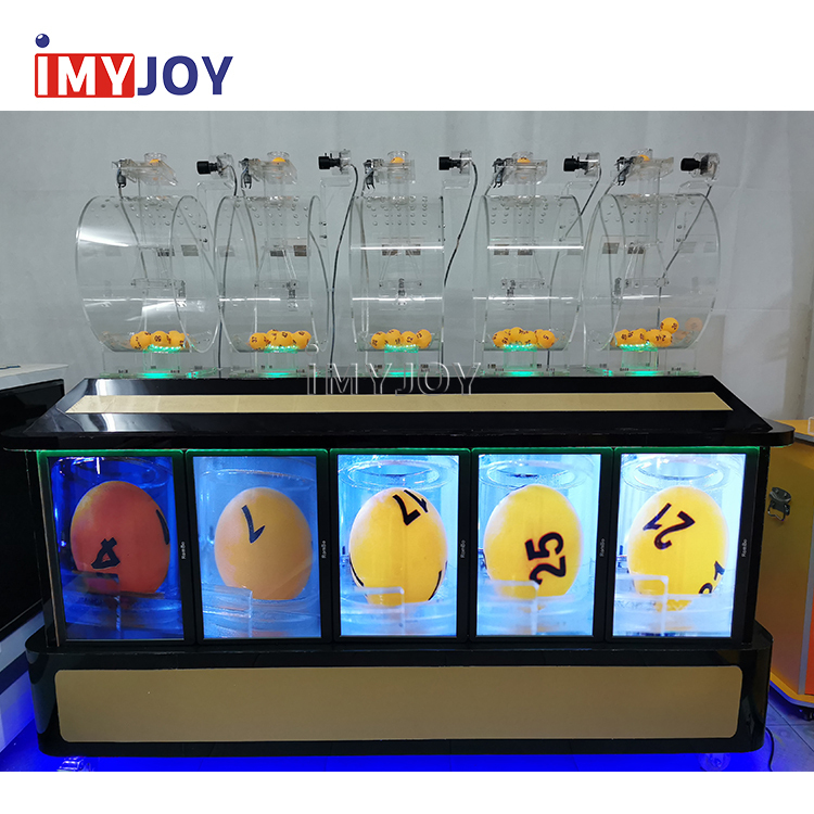 Luxury 5 barrels lucky draw ball machine LCD display lottery drawing