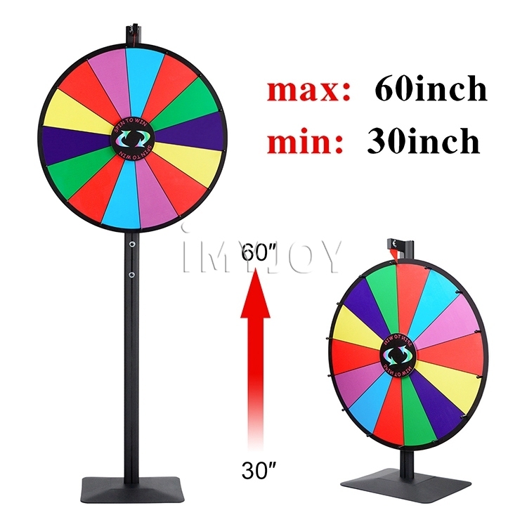 24'' Dual Use Spinning Prize Wheel 14 Slots Lucky Spin Game Fortune