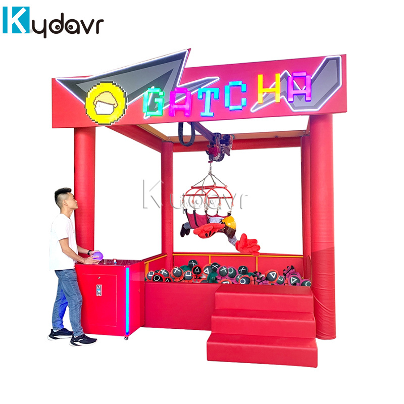 Luxury decoration complete set of human toy grabbing machine with coin