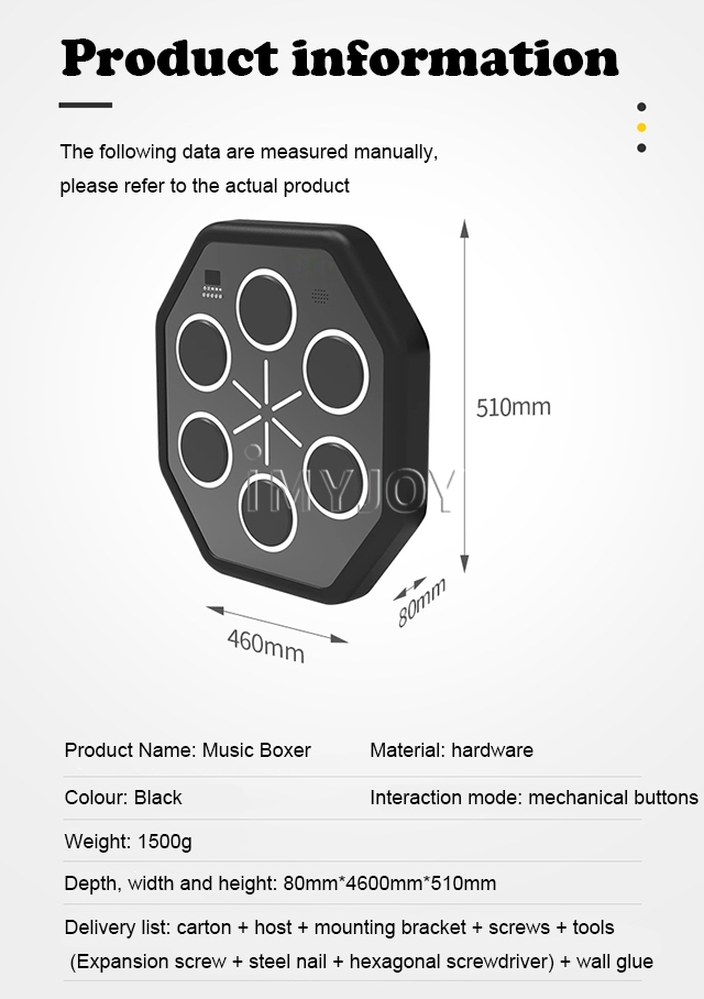 Smart Music Boxing Machine for Adults Kids, Boxing Machine Wall Mounted  Music, Smart Bluetooth Musical Boxing Training Punching Equipment for  Training Indoor Home 