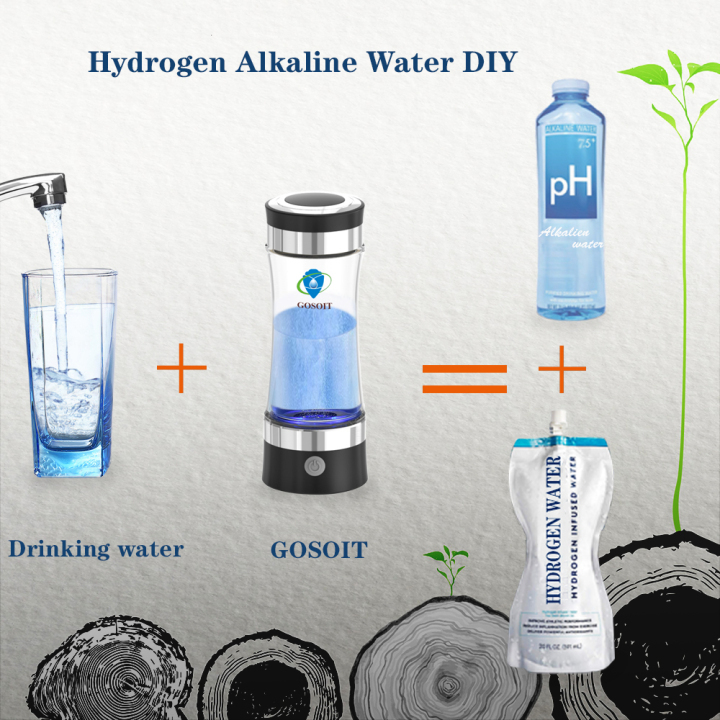 Hydrogen Alkaline Water Bottle Maker Hydrogen water generator 260ML/9oz