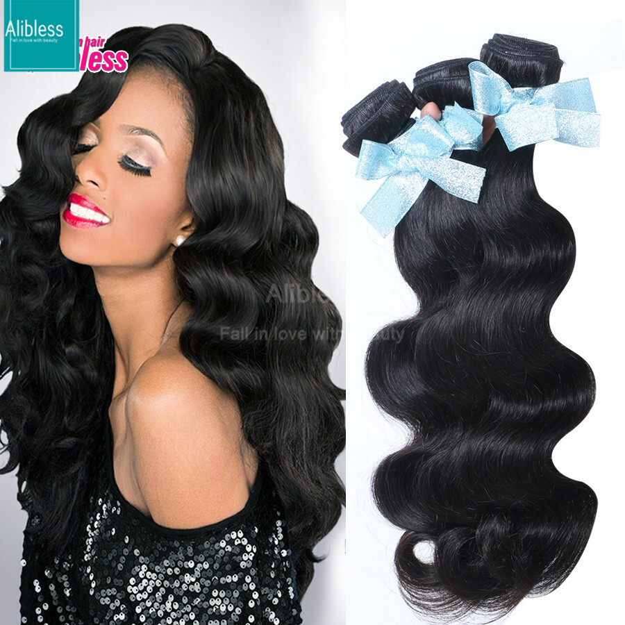 Malaysian Body Weave 100 Human Hair Weave Bundles Alibless Hair