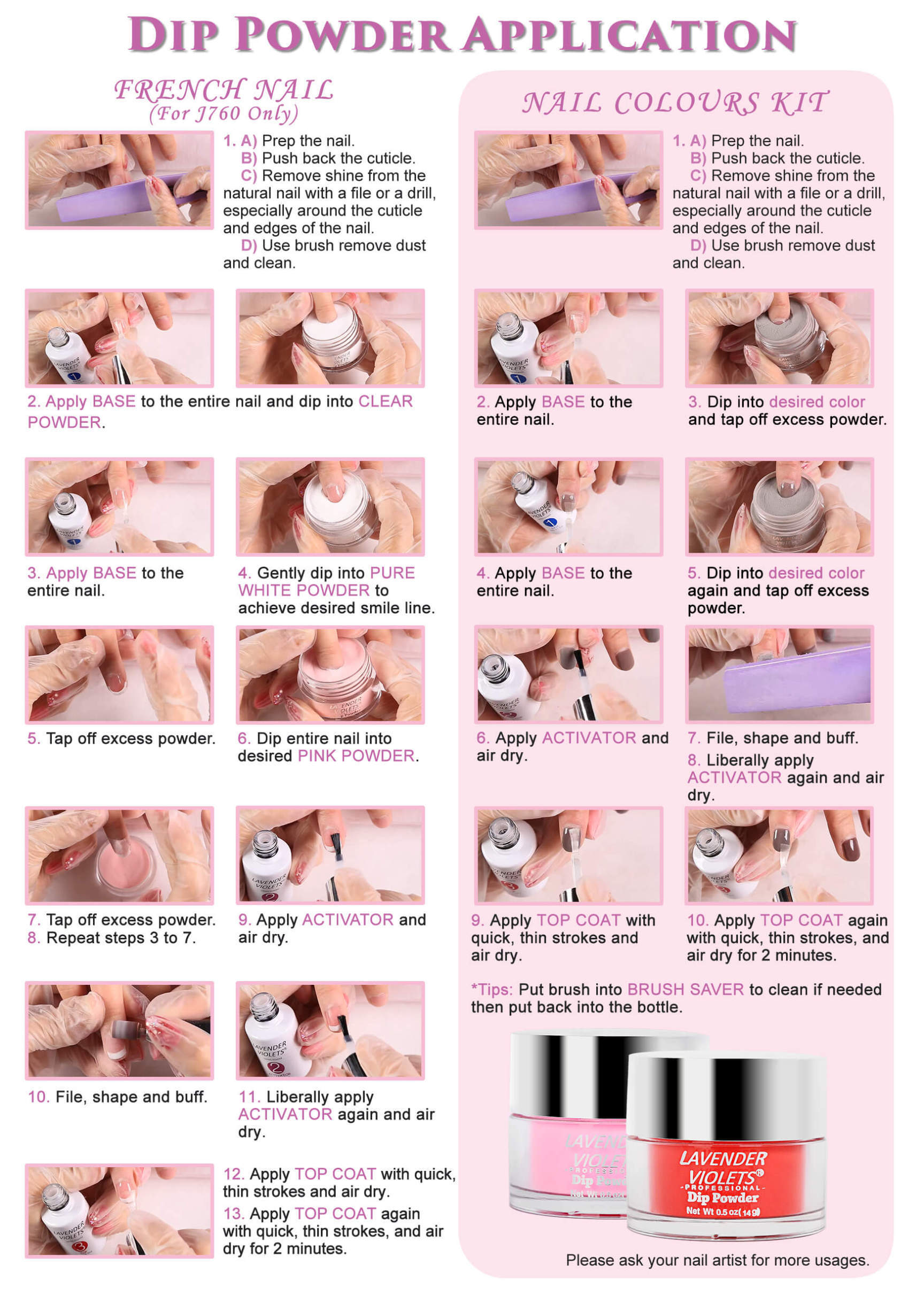 Lavender Violets Acrylic Dip Powder Dipping System Starter Kit J769