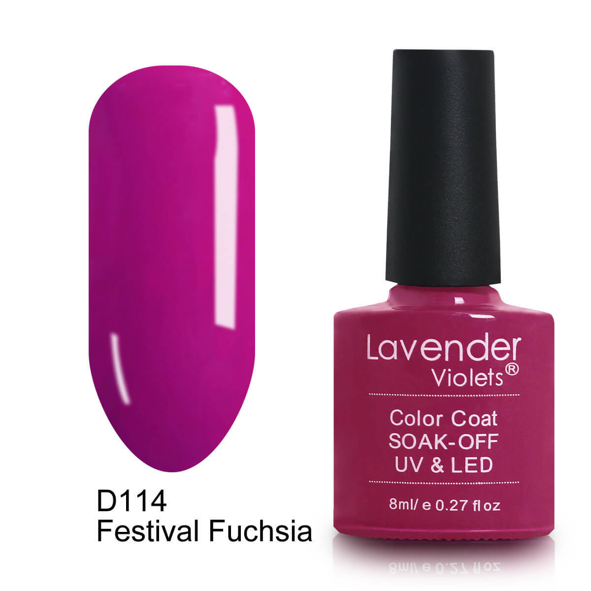 Lavender Violets 8ml UV Nail Polish - Festival Fuchsia 114