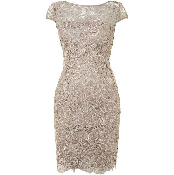 Cap Sleeves Champagne Lace Knee Length Mother of the Bride Dresses