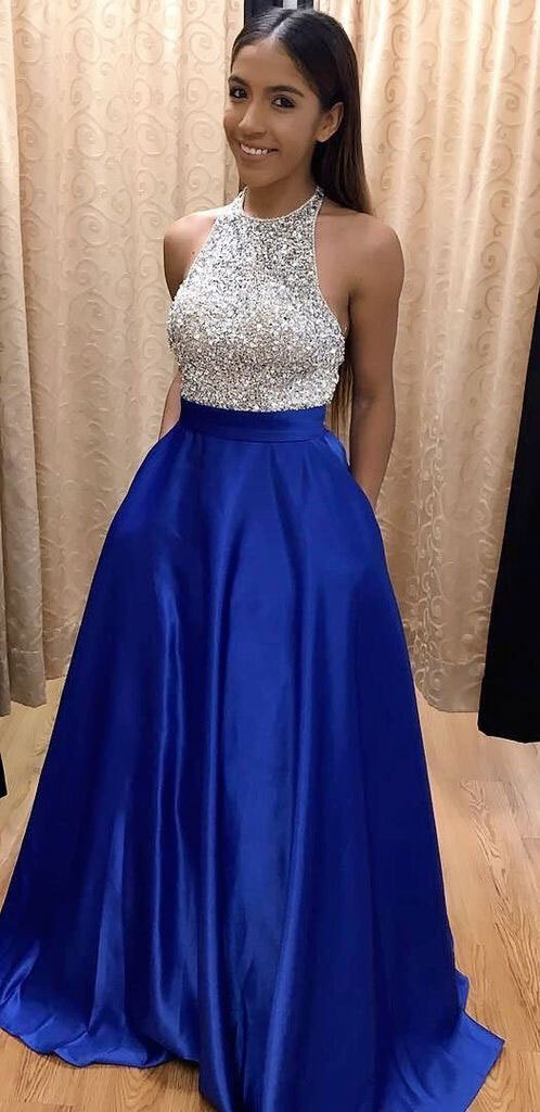 sparkly royal blue dress