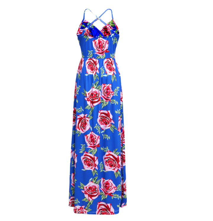 Spaghetti Straps Summer Floral Dresses Graden Dresses for Women