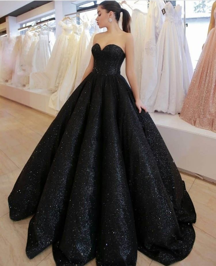 Strapless Black Long Prom Dresses Birthday Dresses Quinceanera Gowns