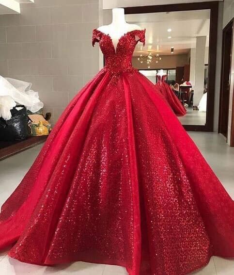 Sparkly Off the Shoulder Prom Dresses Princess Dress Quinceanera Gown
