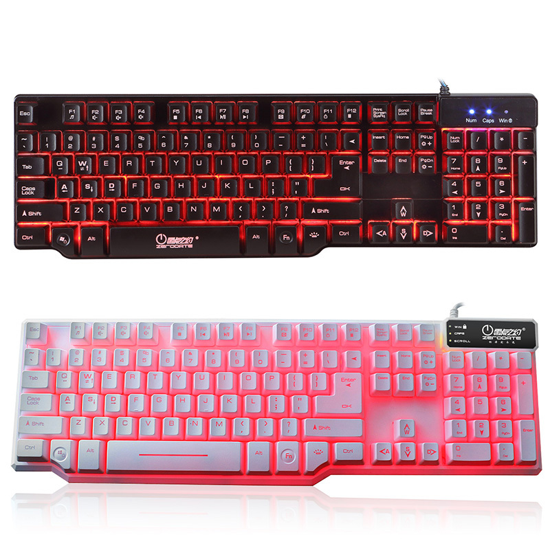 Wired USB Gaming Keyboard with 3color Blacklit Mechanical Feel Keyboard