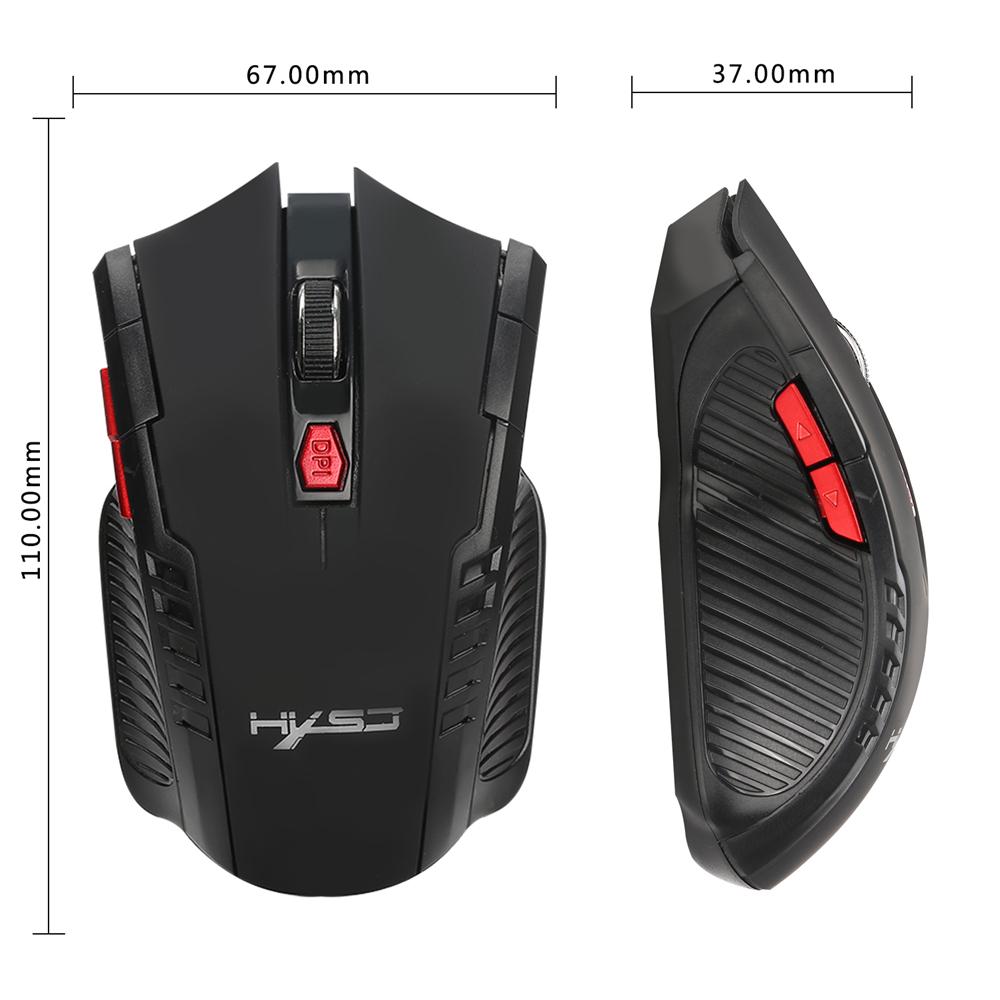 2.4GHz 3 Buttons Wireless Cordless Ergonomic Optical Mouse for Laptop PC Computer