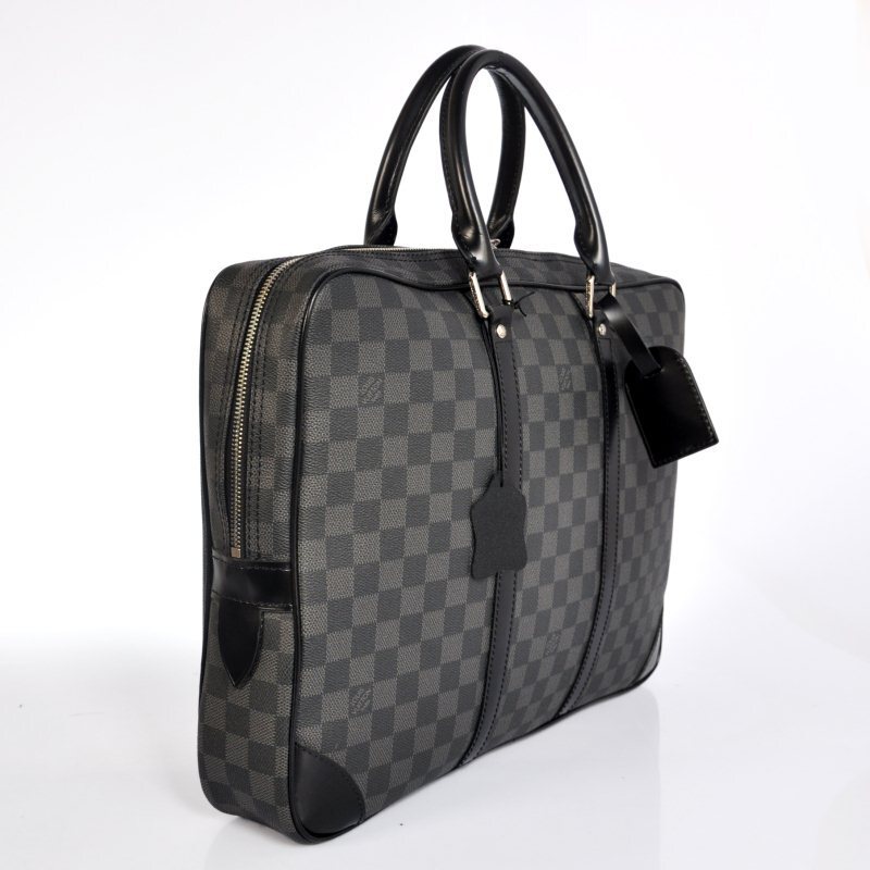 LV man bag louis vuitton briefcase lv black bag lv Damier louis vuitton tote bag business bag ...