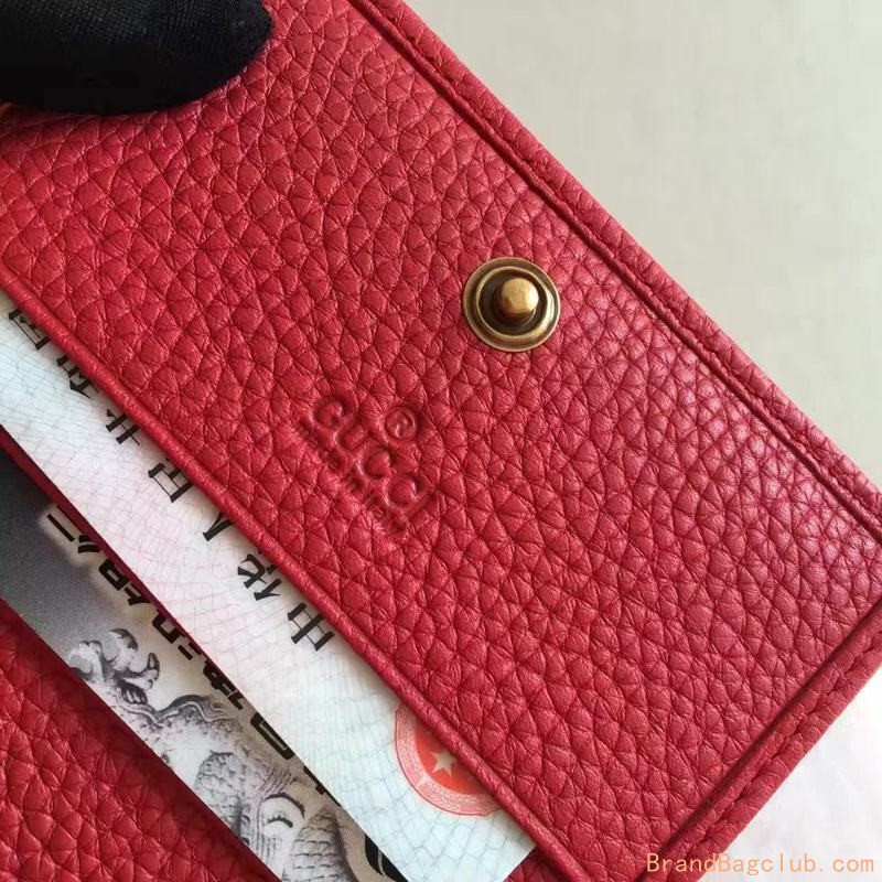 AAA Gucci Wallet leather Small card case hibiscus Credit