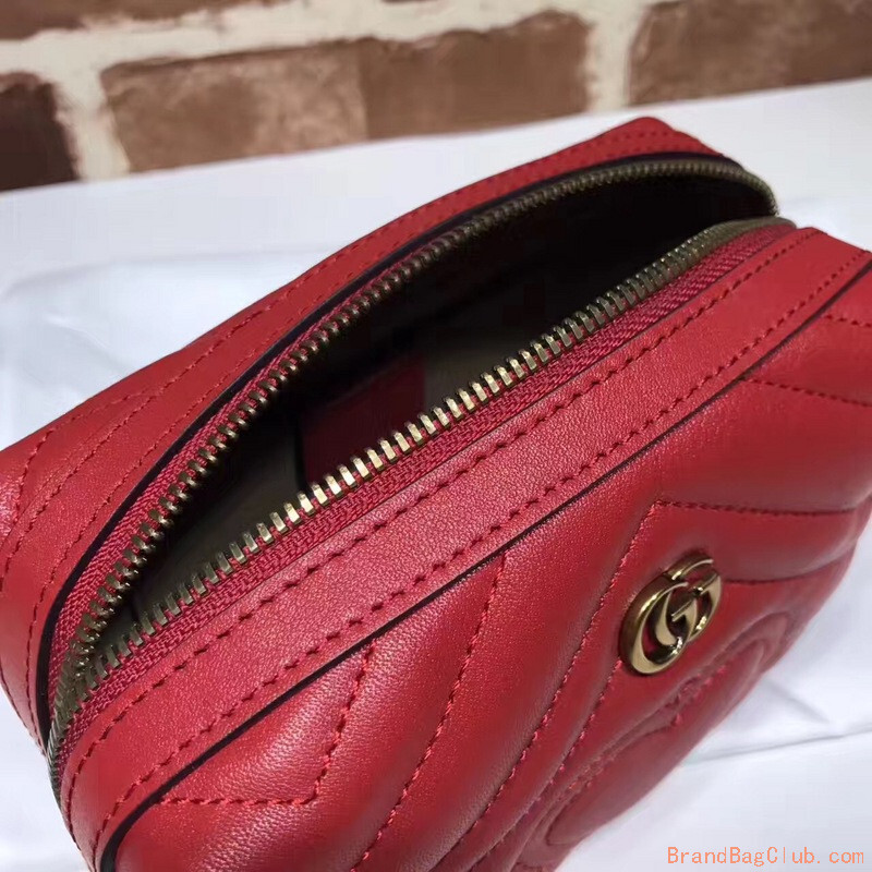 Gucci Makeup heart bag GG Marmont cosmetic case hibiscus matelasse ...