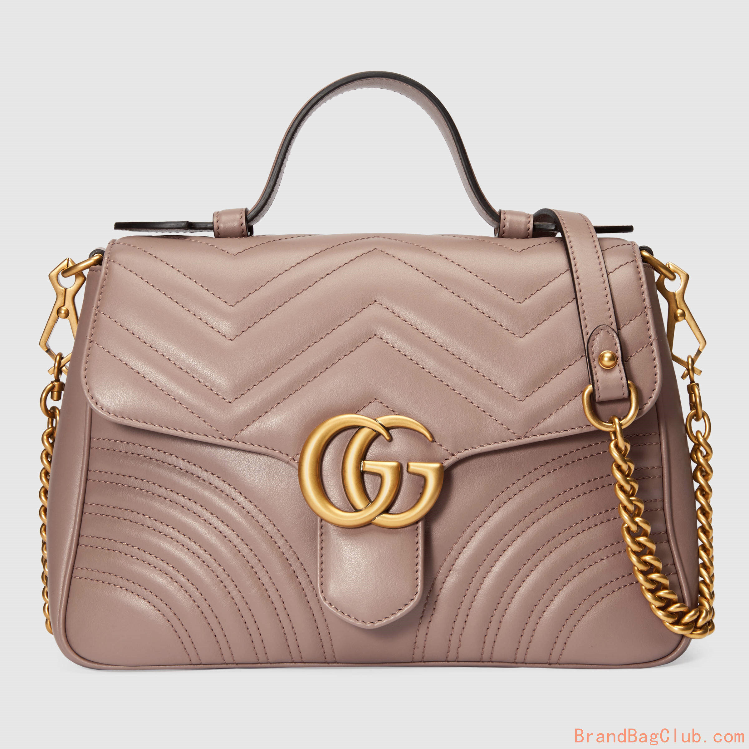 GG Marmont small top handle bag Cheap gucci bags gucci ladies handbags leather 498110 dusty pink ...
