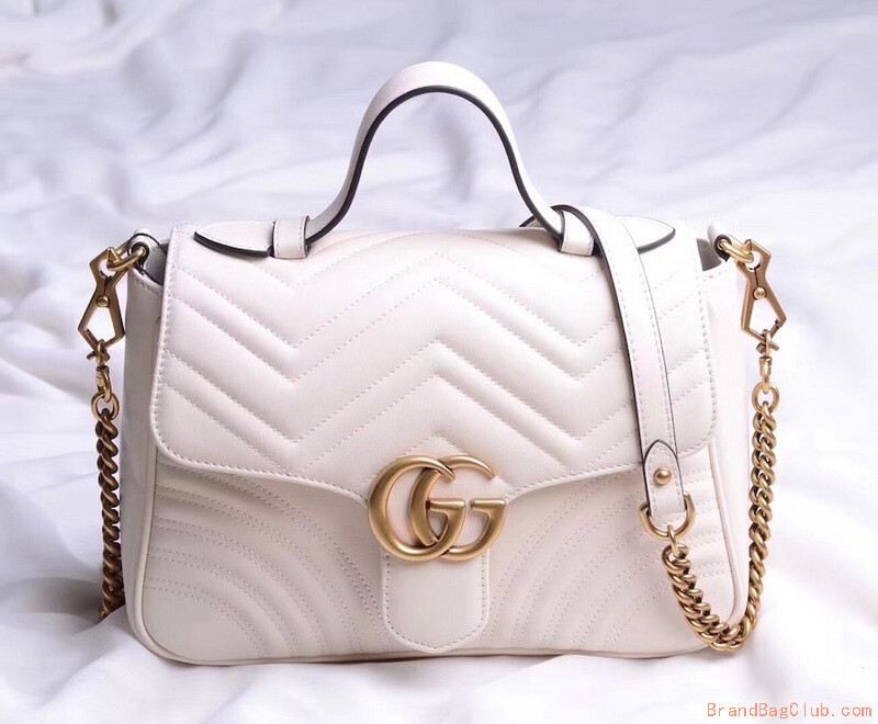 Gucci bag sale outlet online shop GG Marmont small top handle bag sale leather 498110 white sale
