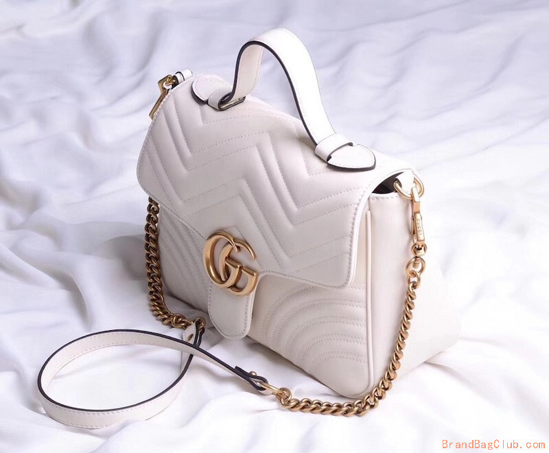 Gucci bag sale outlet online shop GG Marmont small top handle bag sale leather 498110 white sale