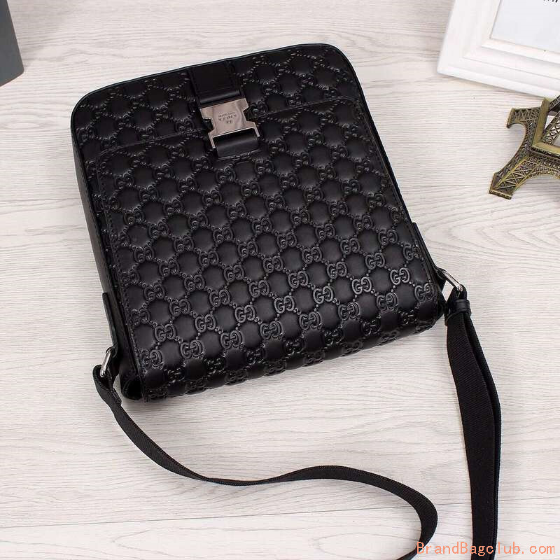 Cheap gucci man bag black leather crossbody bag gucci crossbody messenger bag purse sale replica ...