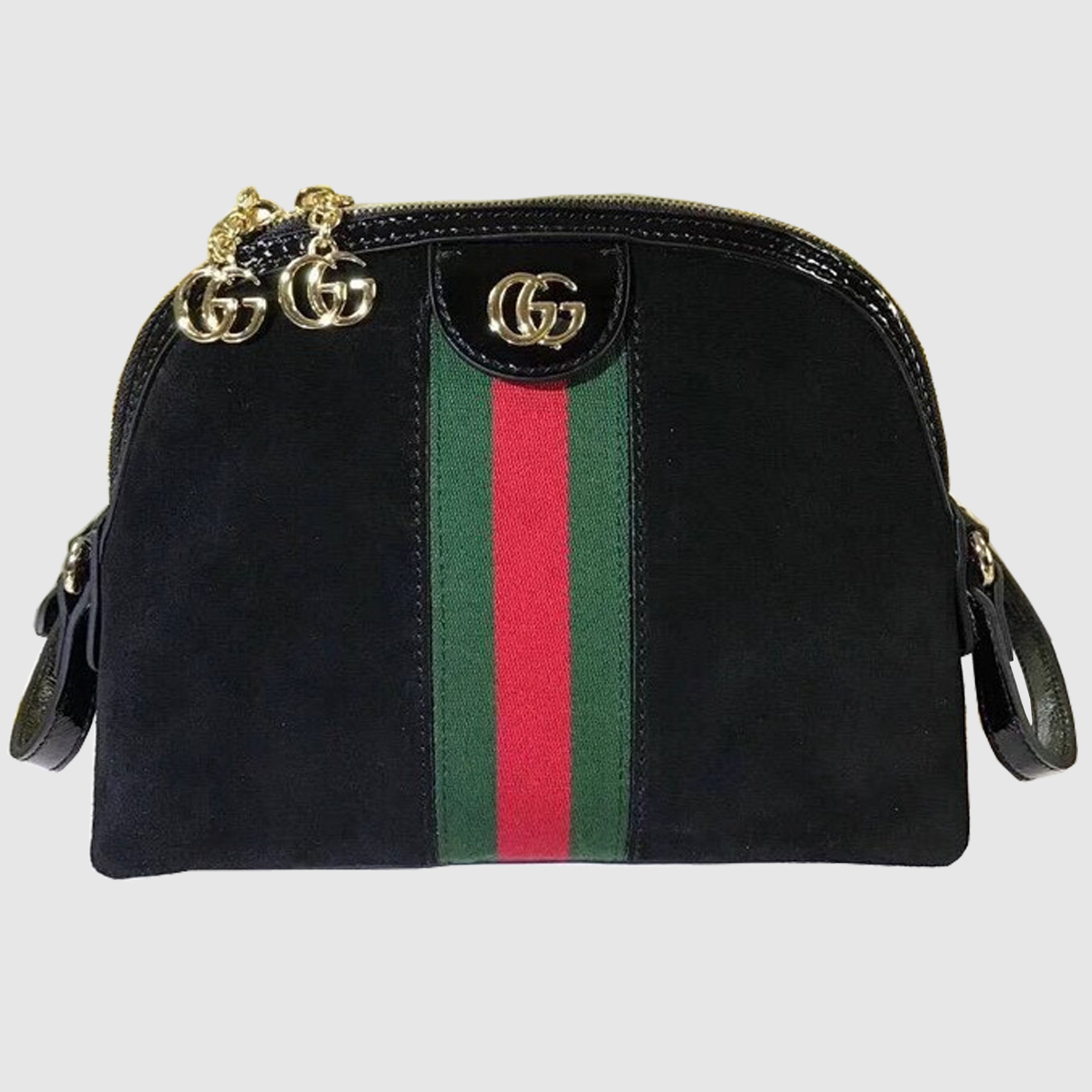 Gucci Women&#39;s Ophidia GG small shoulder bag black suede 499621B sale