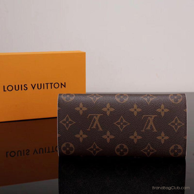 Louis vuitton monogram wallet women ladies credit card houlder lv wallet cheap Emilie wallets ...