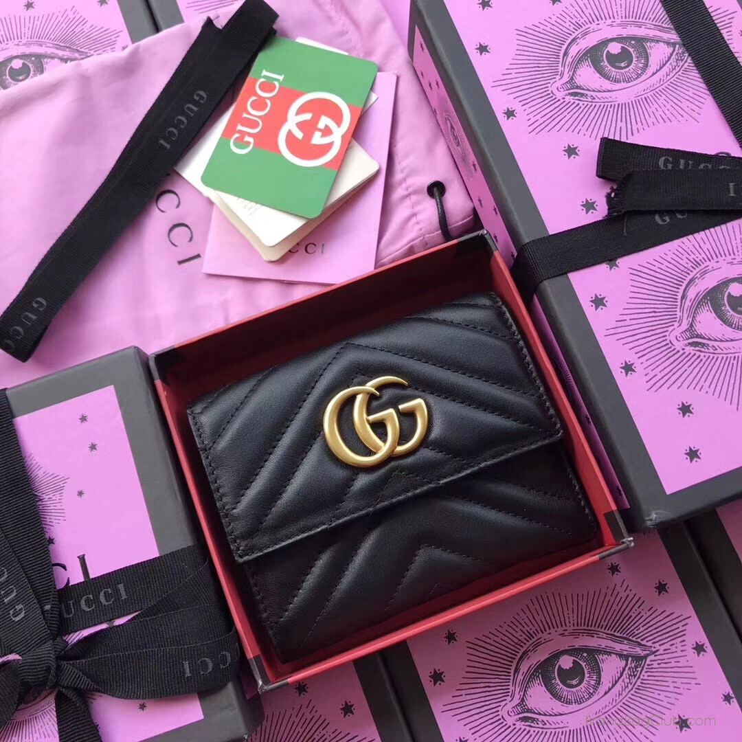 3 Colors GG Gucci marmont wallet trifold leather card