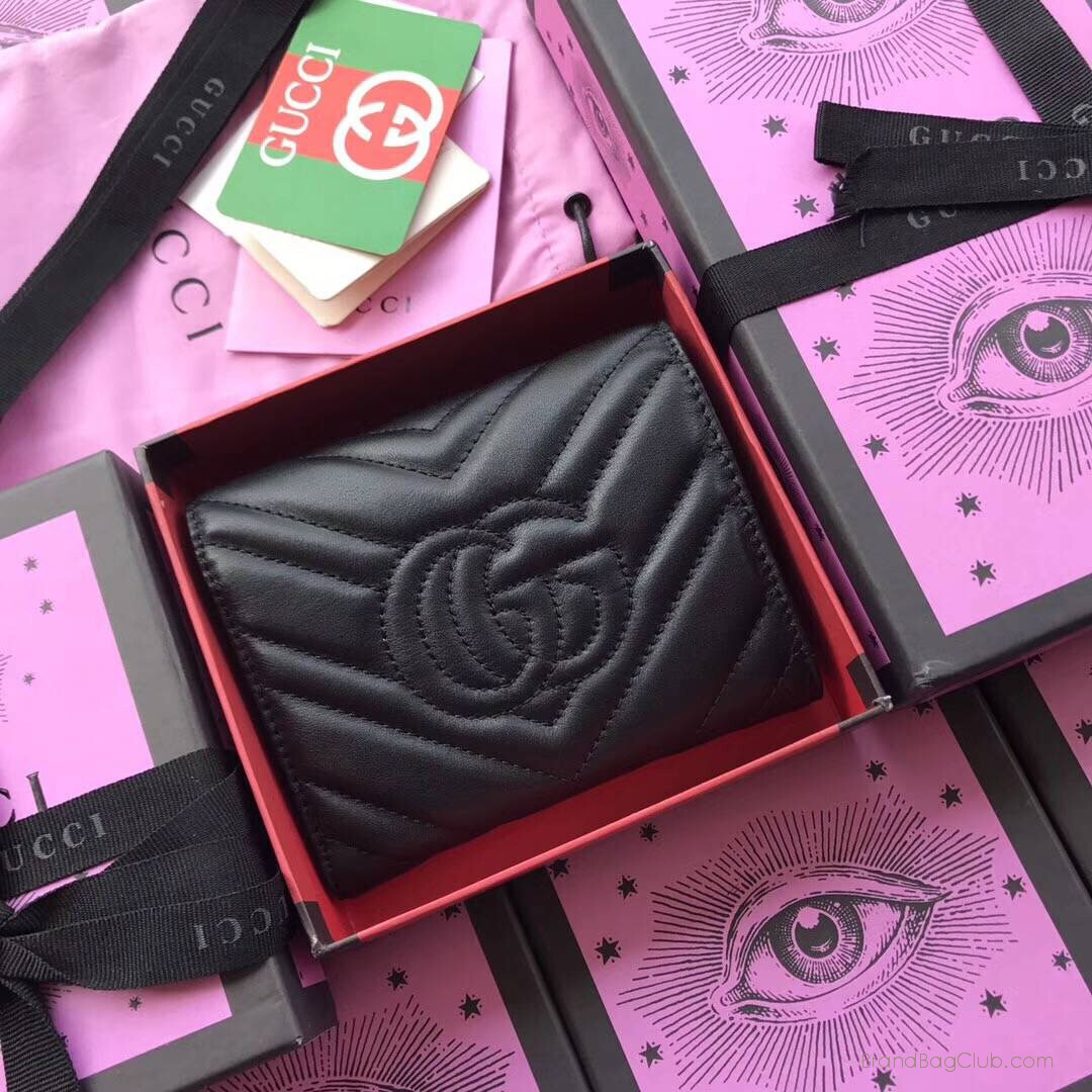 3 Colors GG Gucci marmont wallet trifold leather card