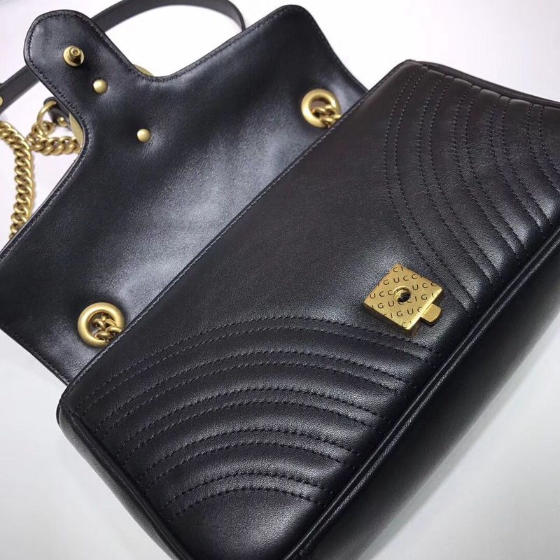 Gucci bags gg marmont matelassé shoulder bag small cheap gucci black leather handbags replica ...