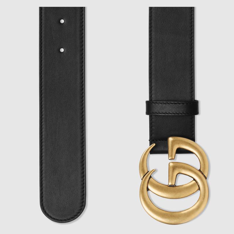 Women's Double G Gucci Belt Black | NAR Media Kit