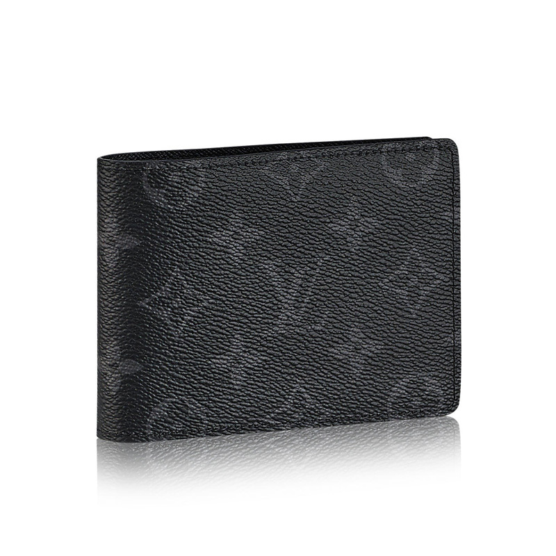 Black louis vuitton wallet men card leather wallets for men MULTIPLE