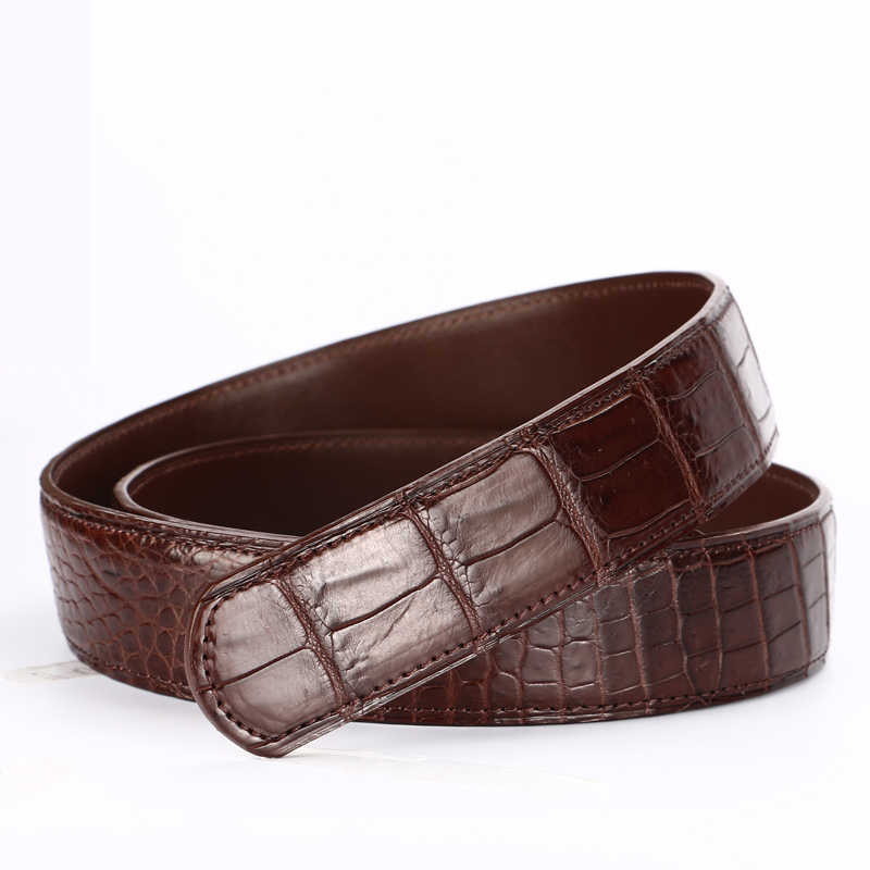[BATOORAP] Women High Quality Men Belt Crocodile leather Belts Luxury Brand Designer Belts Black ...