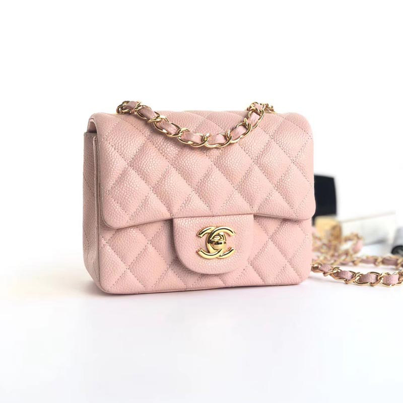 Coco Chanel mini flap rectangular classic quilted bag handbags pink chanel caviar bag small ...