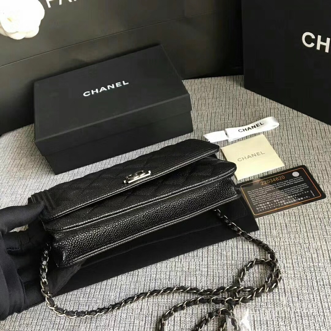 Coco chanel woc womens boy wallet on chain channel replica handbags purse caviar classic clutch ...