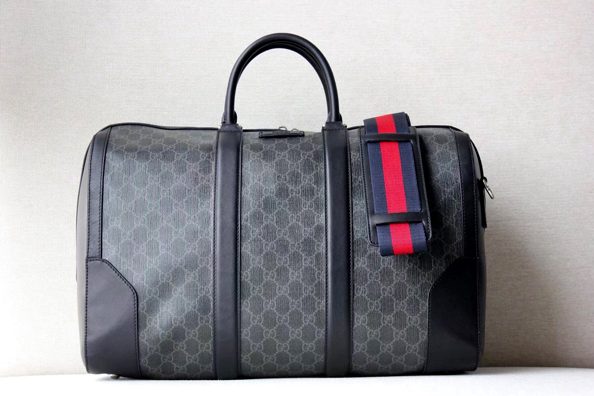 Gucci mens duffle bag GG Supreme carry on luggage suitcase cheap gucci travel man bag designer ...