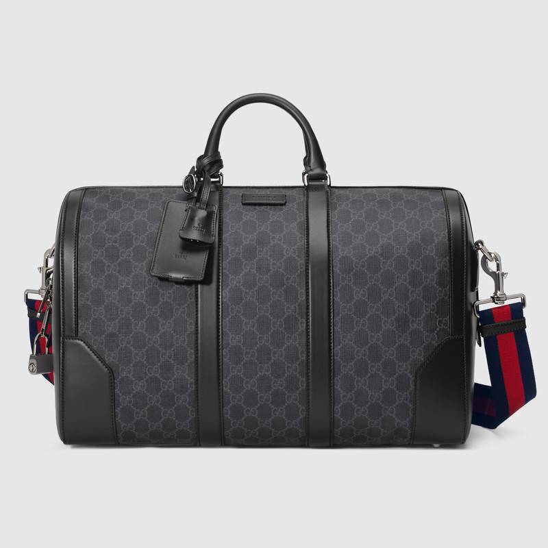 Gucci mens duffle bag GG Supreme carry on luggage suitcase