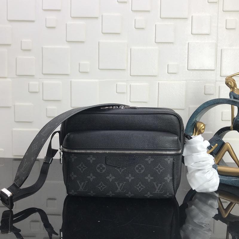 Louis Vuitton Black Taigarama and Monogram Eclipse Canvas Outdoor Messenger  For Sale at 1stDibs