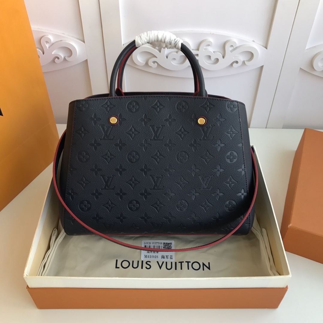 Replica Louis Vuitton Monogram Empreinte Montaigne Mm Black