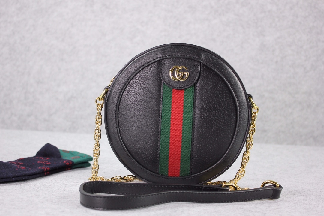 Doron replica GUCCI Ophidia mini GG round shoulder bag leather chain crossbody handbag review ...