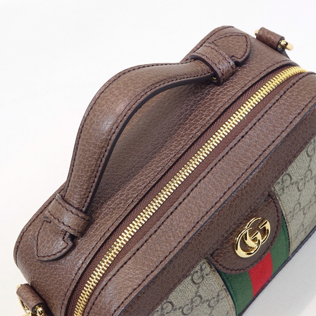 Doron replica GUCCI Ophidia GG mini shoulder bag canvas chain crossbody handbag review unboxing ...