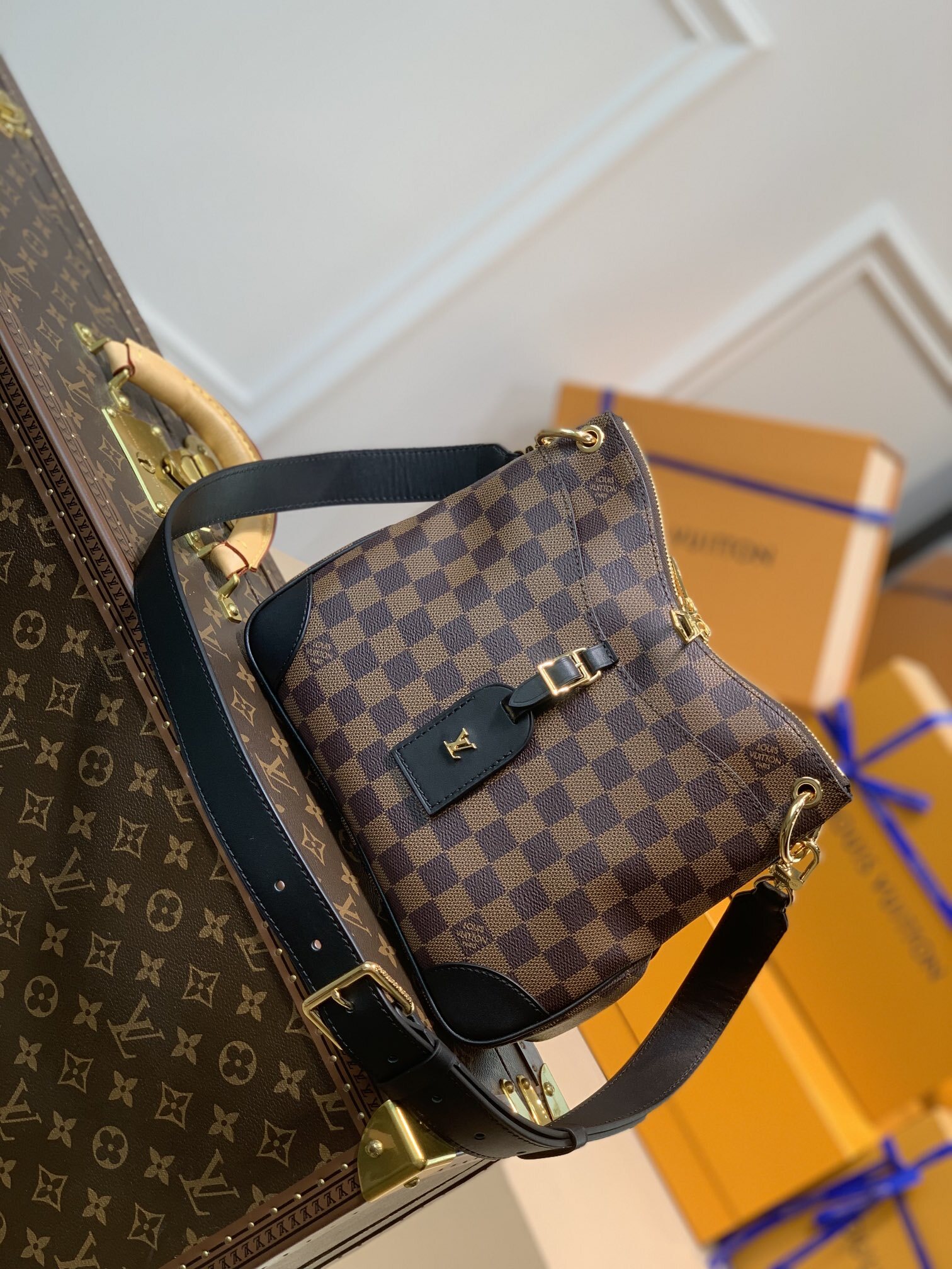 Louis Vuitton, Bags, Relist Authentic Louis Vuitton Odeon Pm Black  Without Original Strap