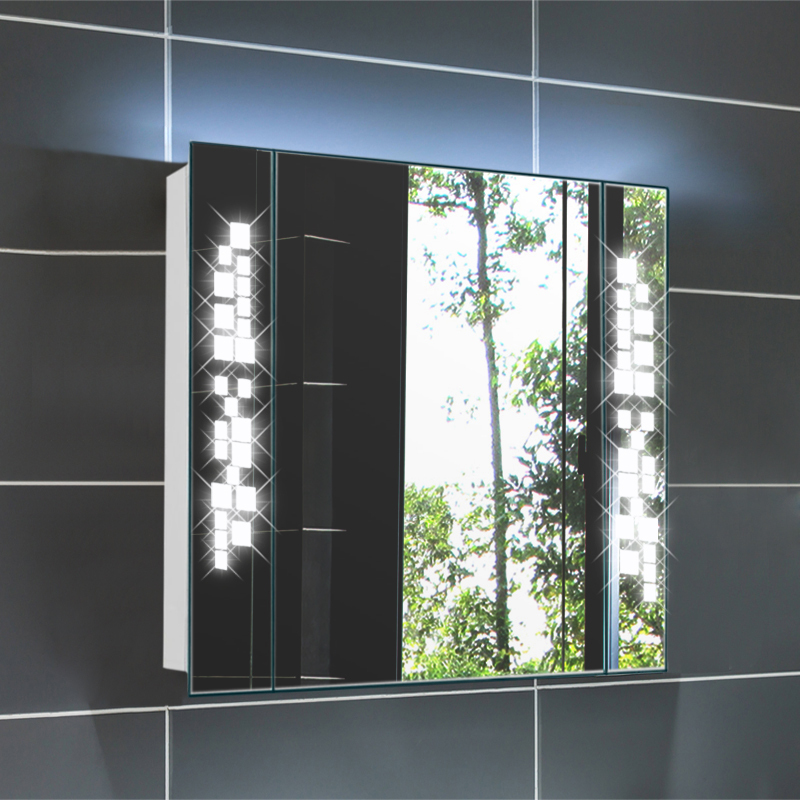 Jm0857 Large Bathroom Mirror Cabinet With Led Lighted Shaver Socket Jm0857 Large Bathroom Mirror Cabinet With Led Lighted Shaver Socket Demister Pad Sensor