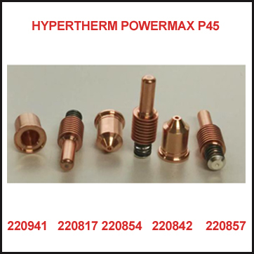 Jack&Dave 20PCS 220669 Plasma Electrodes 20PCS 220718 Plasma Tips Fit Hypertherm Powermax 45/65/85/105 
