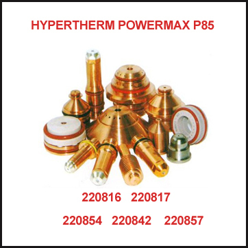 Hypertherm Powermax 85 consumable parts(220816/220817/220854/220842/220857)