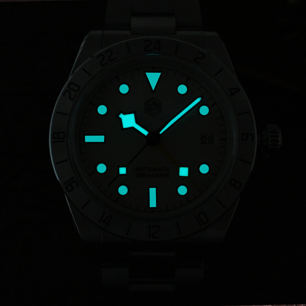San Martin NH34 39mm BB GMT Luxury BGW9 Men's Watches Business Dress Watch SN0054-G-B1