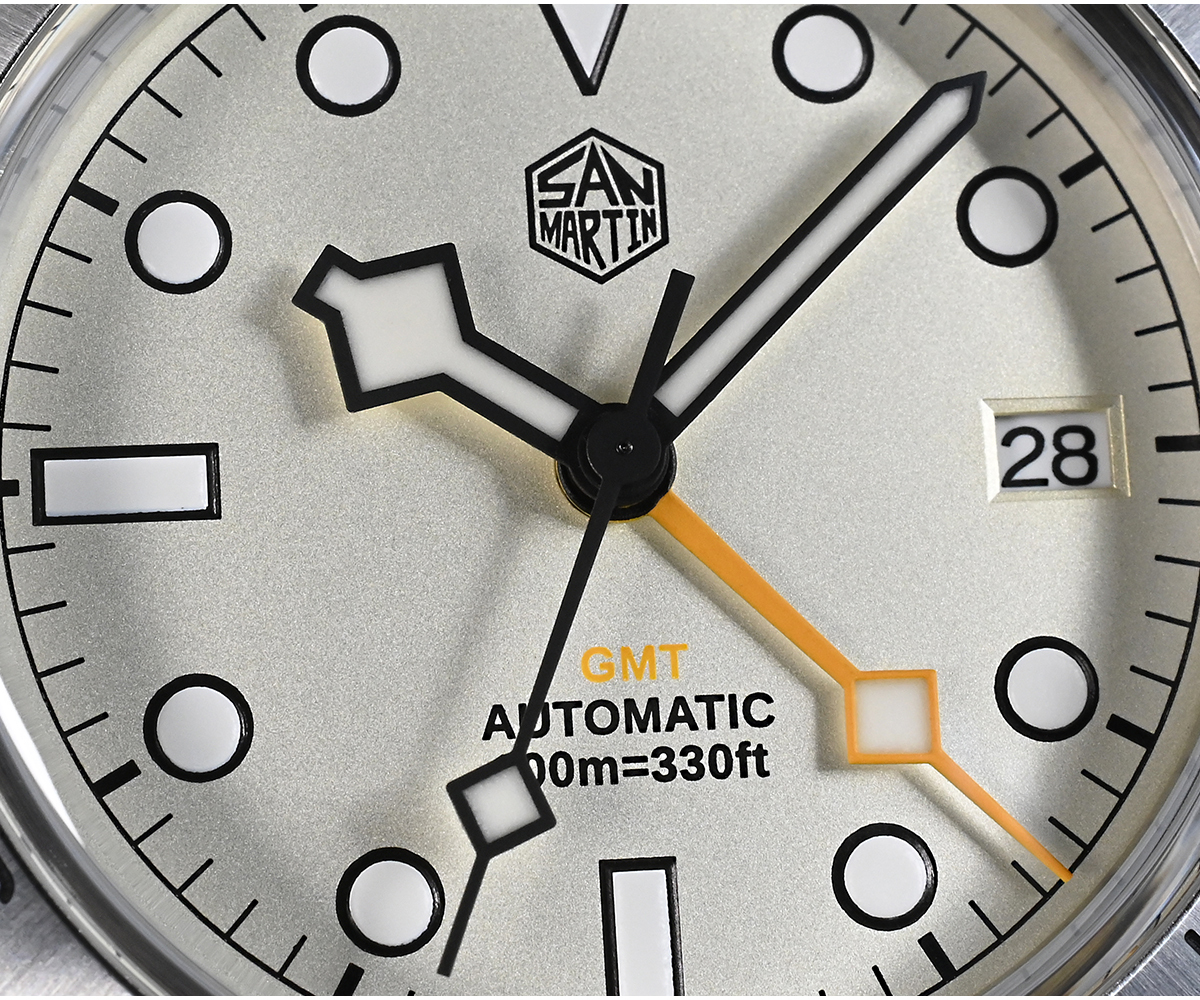 San Martin NH34 39mm BB GMT Luxury BGW9 Men's Watches Business Dress Watch SN0054-G-B1