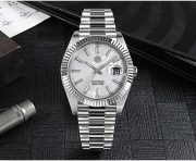 EU San Martin Business Luxury San Martin Men Watch Retro Date Just V2 MOP Dial 10Bar SN059-G V2